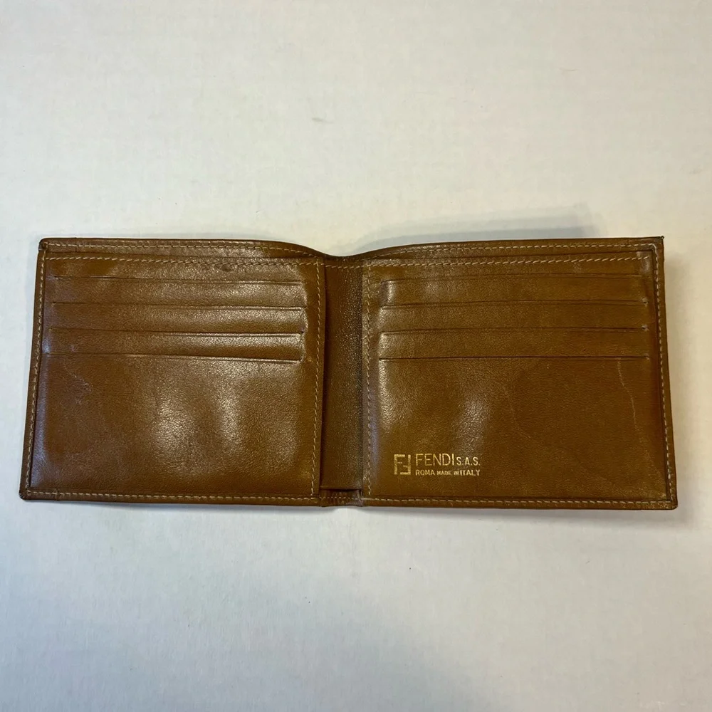 Fendi canvas and leather bifold‎ wallet